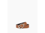 Ceinture réversible homme avec boucle carrée en cuir grainé