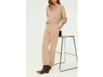 Pantalon droit en velours beige - NANETTE