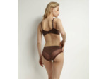 Soutien-gorge emboitant en microfibre et tulle Marron Dim Generous