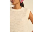 Pull à col rond sans manches