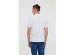 Polo sans boutonnage manches courtes en jersey et broderie poitrine