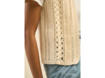 Gilet sans manches maille crochetée