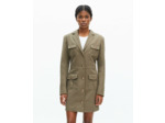 Robe style militaire avec poches plaquees kaki