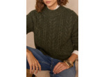 Pull BRANDON en laine à torsades