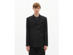 Veste droite croisée avec blason noire black
