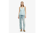 Top a bretelles bas plisse baby blue