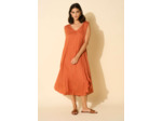 Robe midi à col V