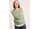 Pull sans manche à col rond