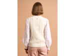 Pull sans manches à col rond et jeu de points