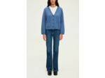 Gilet bleu chiné à col V - JOZIE
