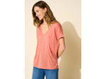 Tee-shirt oversize col V