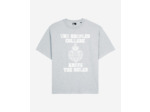 T-shirt manches courtes avec print devant anthracite melange