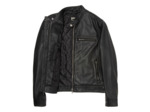 Blouson biker, cuir d'agneau