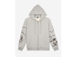 Sweat zippe broderie grey melange