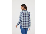 Chemise à carreaux effet délavé