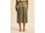 Jupe longue évasée en satin de viscose