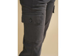 Pantalon cargo taille haute