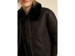 Blouson en fausse peau lainée