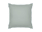 TAIE D'OREILLER | Pure White Percale Lavée - Light Green  - Finition White