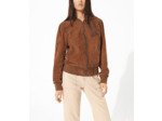 Blouson en cuir cognac