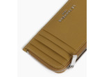Porte carte large zippé Emile en cuir signature T