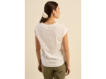 T-shirt en broderie anglaise col V