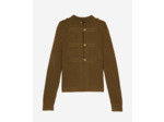 Cardigan details brandebourg kaki
