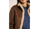 Blouson en fausse fourrure peau lainée