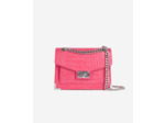 Sac Emily Chaîne En Cuir Rose Effet Crocodile retro pink