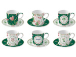 BOTANIC CHIC Coffret 6 pt à café 10cl