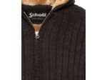 Gilet côtelé doublé à capuche sherpa