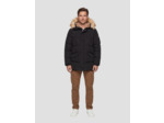 Parka à Parka à capuche avec fausse fourrure amovible avec fausse fourrure amovible