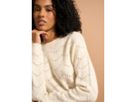 Pull col rond avec jeu de points ajourés