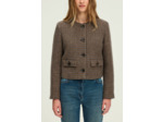 Veste sans col pied de coq - NOMI