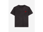 T-shirt avec flocage cœur noir black washed
