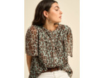 Blouse en voile léger à imprimés léopard