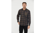 Chemise flanelle carreaux avec poche poitrine et détails contrastés