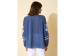 Top brodé 100% coton
