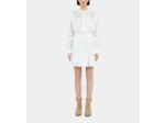 Robe Courte Blanche En Broderie Anglaise white