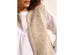 Gilet court sans manches en mohair