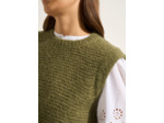 Pull à col rond sans manches