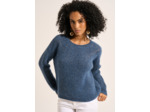 Pull col rond à détails brillants