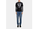 T-Shirt Manches Courtes Avec Print Skull Coeur Devant black