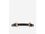 Ceinture Fine À Double Boucle En Cuir Noir black