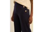 Pantalon effet pont à boutons dorés