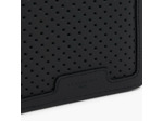 Porte monnaie zip en L Emile en cuir grainé perforé