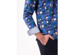 Chemise À manches longues imprimée evening blue