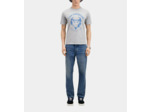 T-Shirt Manches Courtes Avec Print Skull Coeur Devant grey melange