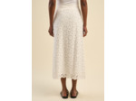Jupe portefeuille en broderie anglaise