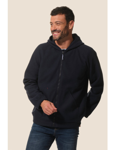 Veste homme zippée à capuche Rex